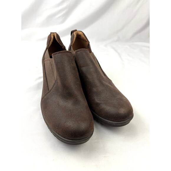 Euro Sofft Jaylee Boot Size 8.5M Brown Vegan Suede Wedge Bootie Shoes Womens - Picture 9 of 10